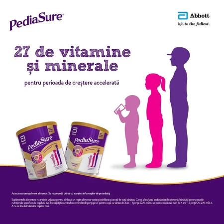 PediaSure con sabor a vainilla en polvo, 3-10 años, 400 g, Abbott
