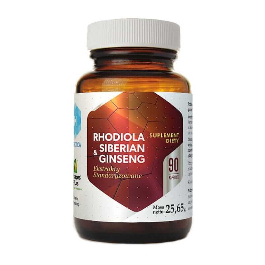 Rhodiola & Sibirischer Ginseng 90 Kapseln. Hepatica