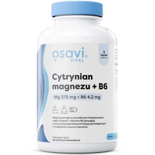 Osavi Magnesium Citrate 375mg + B6 4.2mg - 180 capsules
