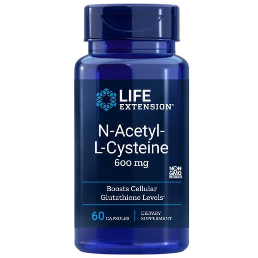 NAC N-acetil-L-cisteína 600 mg (60 cápsulas) LifeExtension