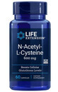 NAC N-ac&#233;tyl-L-cyst&#233;ine 600 mg (60 g&#233;lules) LifeExtension