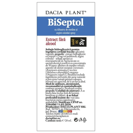 BiSeptol-Spray, 20 ml, Dacia Plant