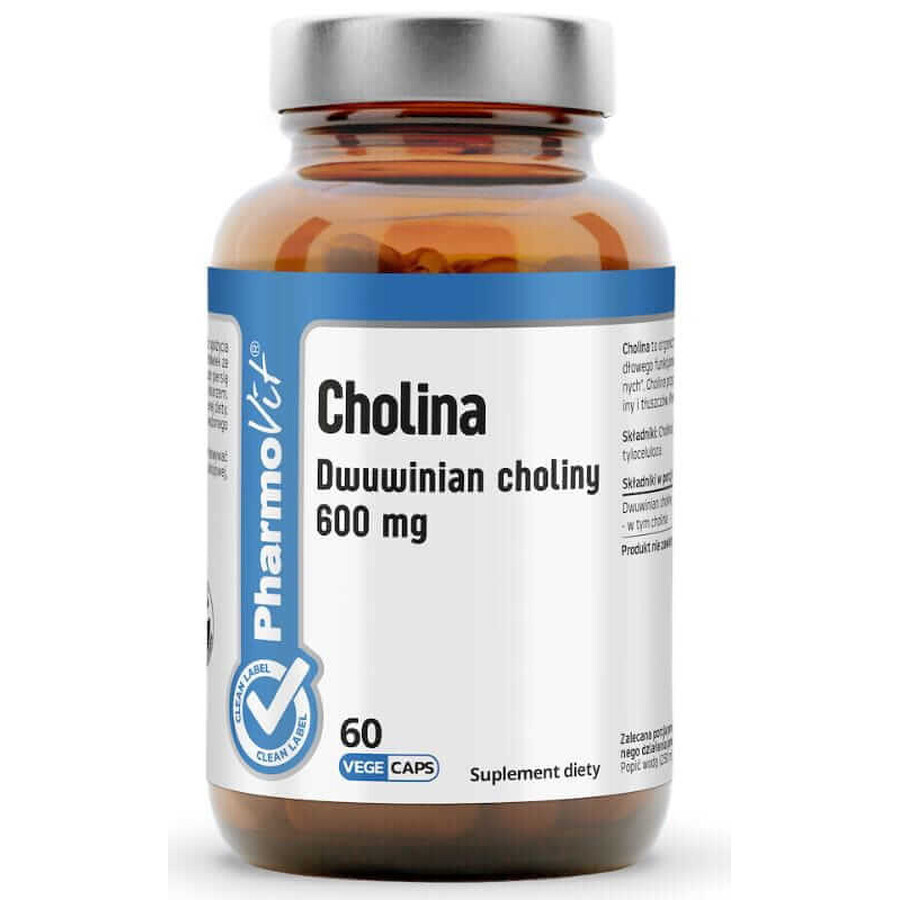 Colină colină dihidrat 600 mg, 60 capsule Pharmovit Clean Label