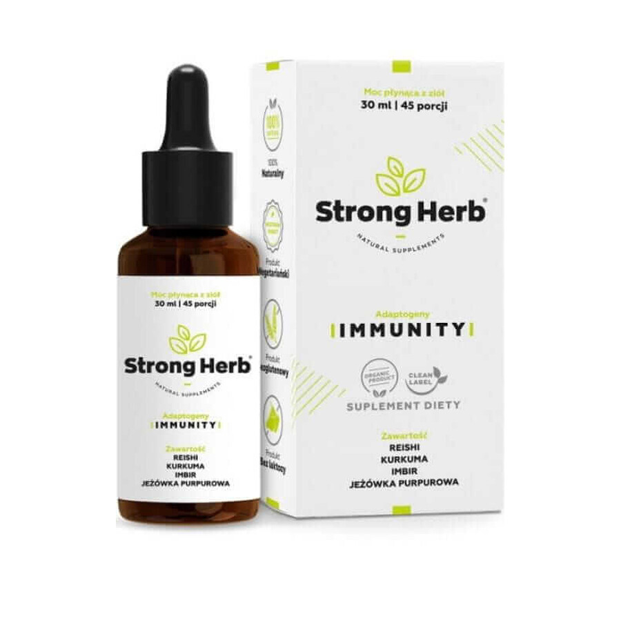 Adaptogeni IMUNITATE (Reishi, turmeric, ghimbir, echinacea) 30 ml Cânepă puternică