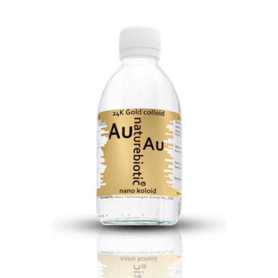 Oro coloidal 25 PPM 250 ml en botella de vidrio