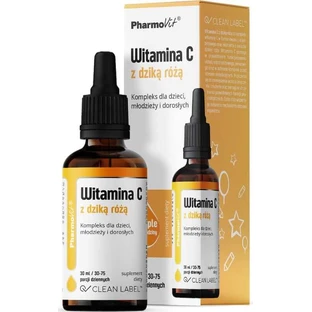 Vitamine C met rozenbottels - Complex voor kinderen, adolescenten en volwassenen 30 ml Pharmovit