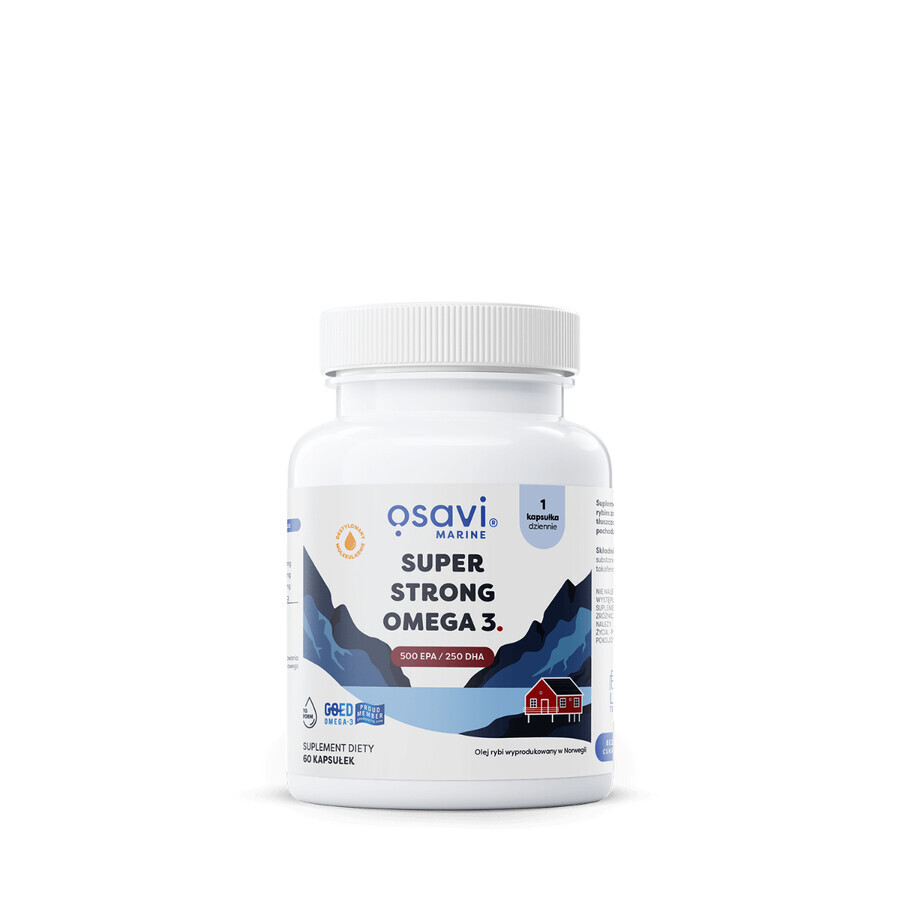 Oméga 3 super fort 500 EPA/250 DHA - 60 gélules - OSAVI