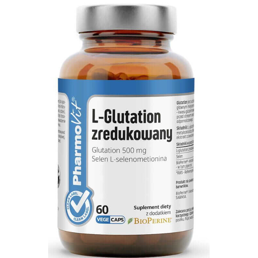 Reduced L-Glutathione + selenium 60 capsules Pharmovit Clean Label
