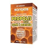 Propolis plus - zinc and acerola 60 tablets SANBIOS