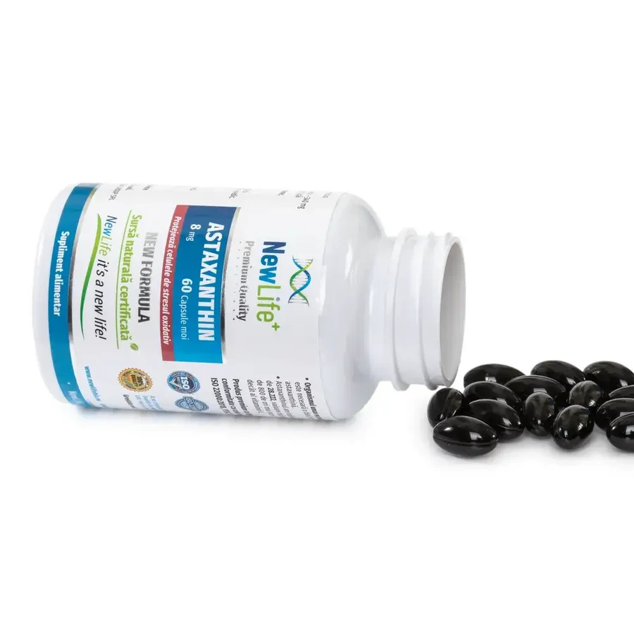 Astaxanthin 8 mg, 60 capsule moi, NewLife+