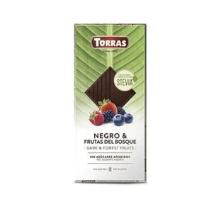 Dark chocolate with 54% cocoa and berries, 125 g, Torras