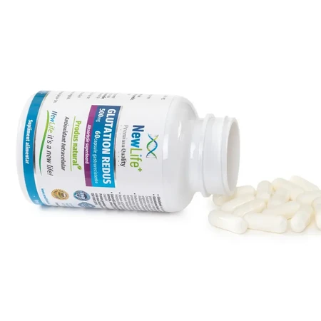 Glutatión reducido, 500 mg, 60 cápsulas gastrorresistentes, NewLife+