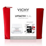 Crema antirughe Liftactiv HA per pelle secca, 50 ml + Fluido con SPF 50+ Capital Soleil, 15 ml + Fondotinta Dermablend, 25 Nude, 1 ml + Shampoo Aminexil Dercos, 50 ml, Vichy