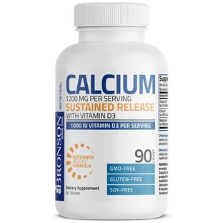 Calcium 1200 mg, Vitamin D3 1000 IU und Magnesium 80 mg, 90 Kapseln, Bronson Laboratories
