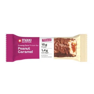 Pinda-karamel eiwitreep, 45 g, Maxi Nutrition