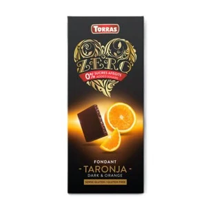 Dark chocolate with orange Zero, 125 g, Torras