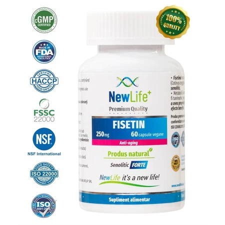 Fisetin, 250 mg, 60 plantaardige capsules, NewLife+