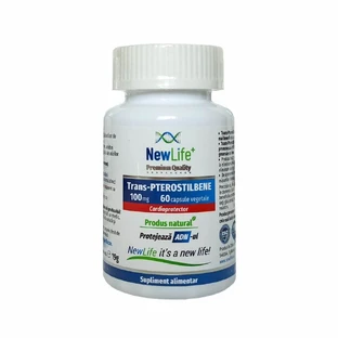 Trans-pterostilbeen, 100 mg, 60 plantaardige capsules, NewLife+