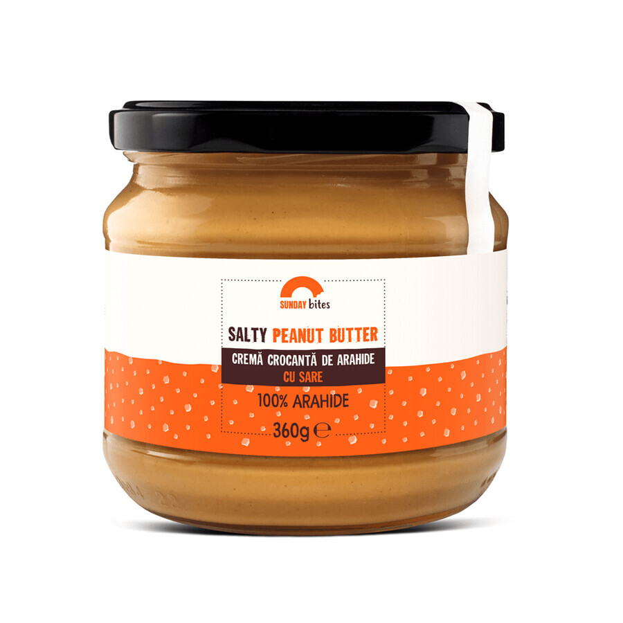 Crema di arachidi croccanti con sale, 360 g, Sunday Bites