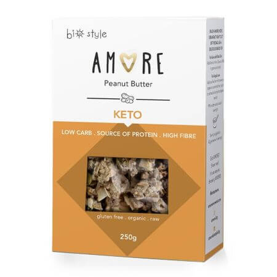 Bio-Müsli mit Keto-Erdnussbutter, 250 g, Amore