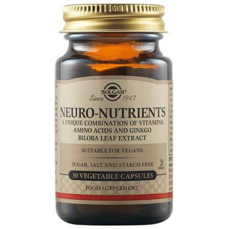 Neuro Nutrients, 30 plantaardige capsules, Solgar