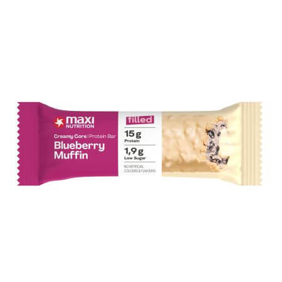 Bosbessen muffin eiwitreep, 45 g, Maxi Nutrition