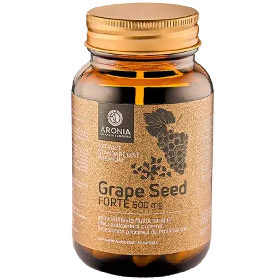Premium Traubenkern Forte 500 mg, 60 Kapseln, Aronia Charlottenburg