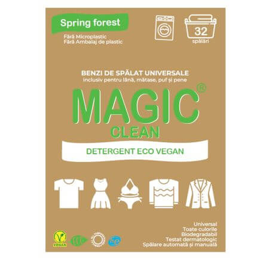 Detergent banda Eco Vegan Spring forest, 32 bucati, Magic Clean