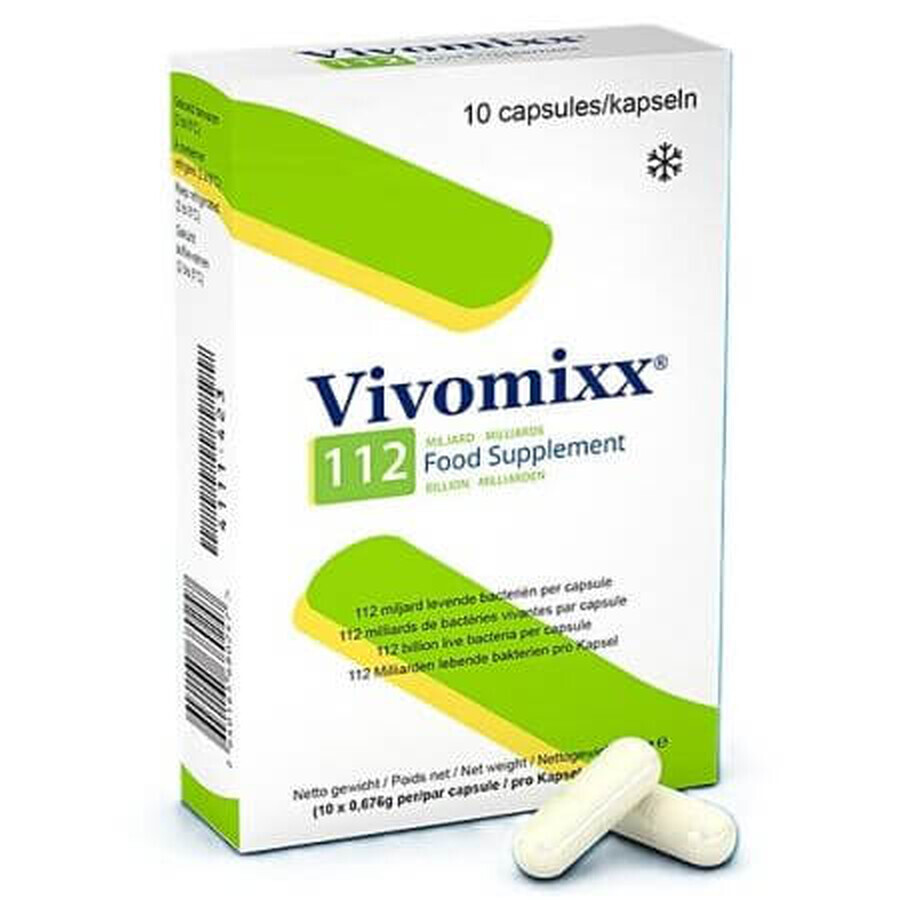 Probiotic Vivomixx 112 billion bacteria, 10 capsules, Bioscem