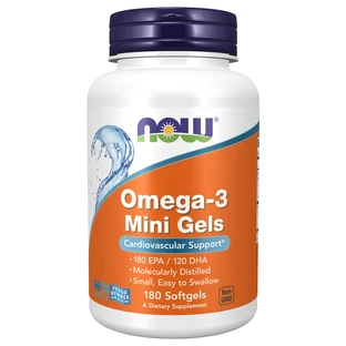 Now Foods Oméga-3 500 mg, 180 gélules