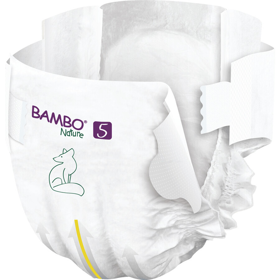 Bambo Nature, scutece de unică folosință, mărimea 5, Junior, 12-18 kg, 22 buc Bambo Nature, scutece de unică folosință, mărimea 5, Junior, 12-18 kg, 22 buc