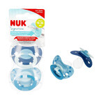 NUK Signature, suzetă, silicon, anatomic, albastru, 18-36 luni, 2 bucăți NUK Signature, suzetă, silicon, anatomic, albastru, 18-36 luni, 2 bucăți