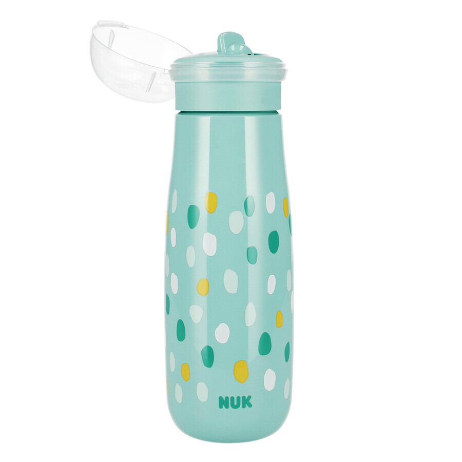 NUK Mini-Me FLip, biberon 2 en 1, turquoise, à partir de 12 mois, 450 ml
