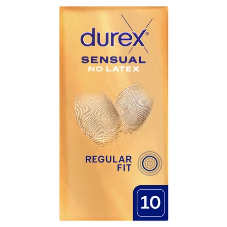 Durex Sensual No Latex, preservativos sin látex, 10 unidades
