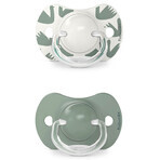 Suavinex A walk in the park SX Pro, physiologic dummy, silicone, olive, 6-18 months, 2 pieces