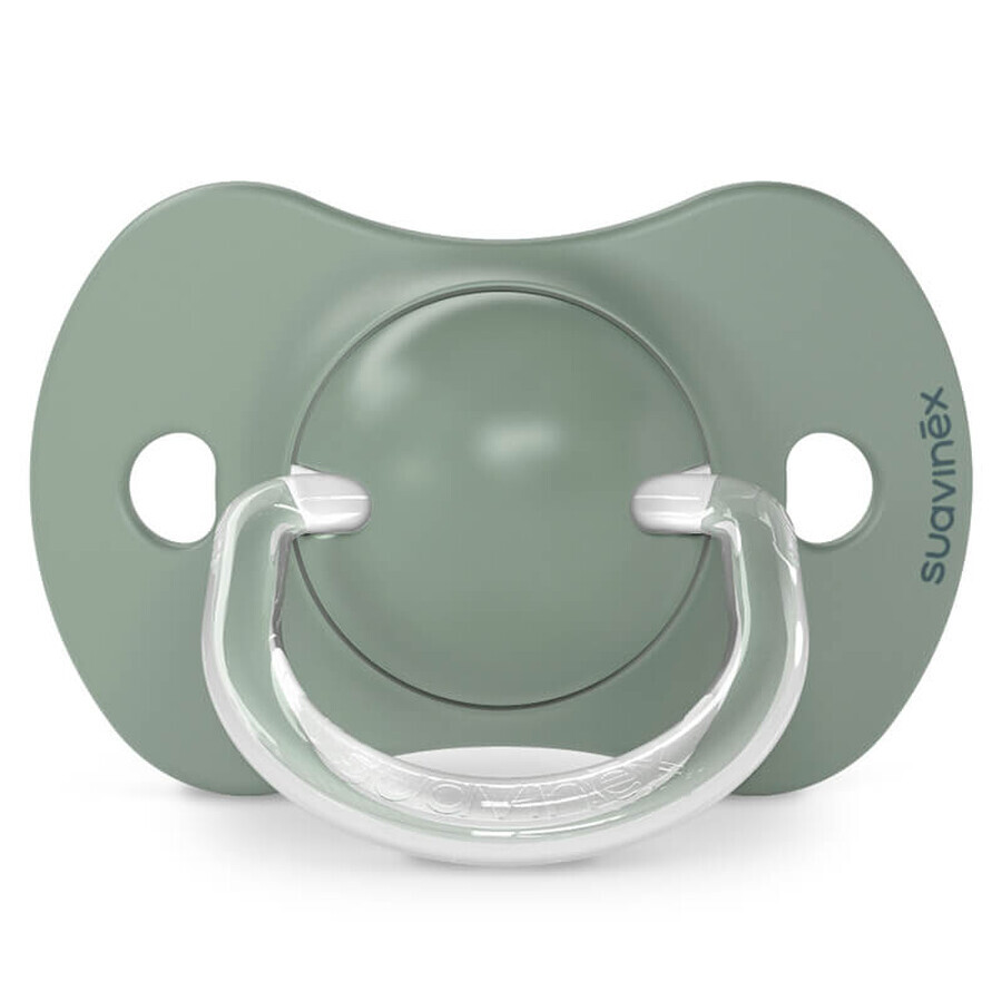 Suavinex A walk in the park SX Pro, physiologic dummy, silicone, olive, 6-18 months, 2 pieces