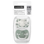Suavinex A walk in the park SX Pro, physiologic dummy, silicone, olive, 6-18 months, 2 pieces