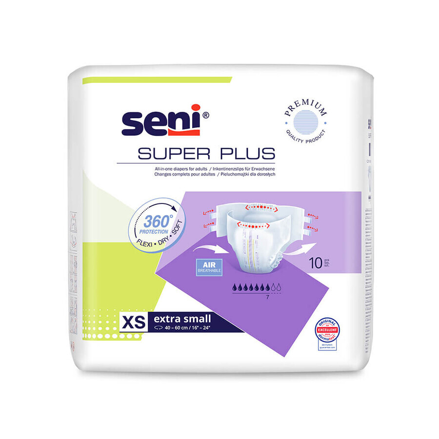 Seni Super Plus, diapers, Extra Small, 40-60 cm, 10 pcs