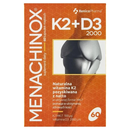 Menachinox K2 + D3 2000, 60 softgels