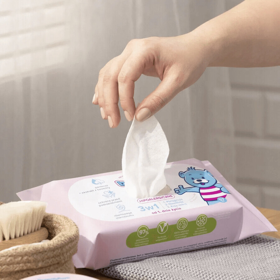 Bambino verzachtende doekjes 3in1, 57 stuks
