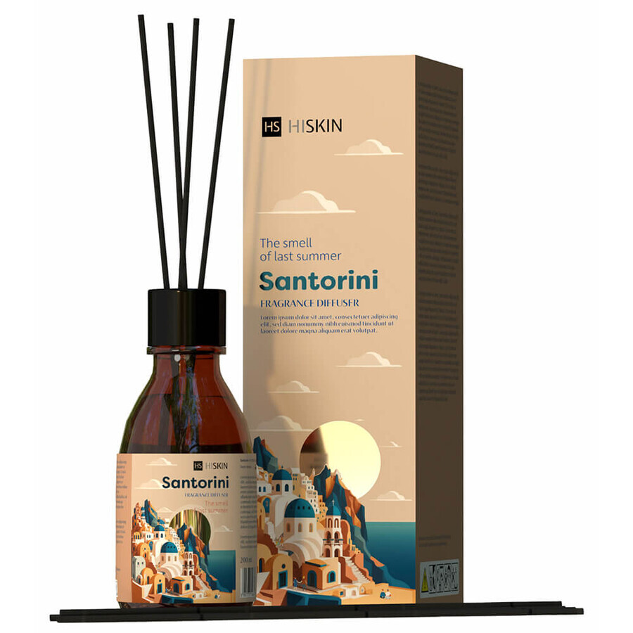 Hiskin Bon Voyage, verstuiverstokje, Santorini, 80 ml