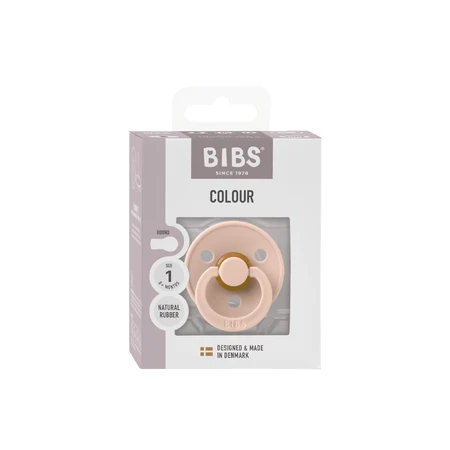 Slabbetjes Kleur, fopspeen, rubber, rond, maat 1, Blush, vanaf de geboorte, 1 st
