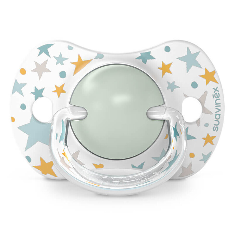 Suavinex Dreams SX Pro, physiologic dummy, silicone, green, 6-18 months, 2 pieces
