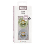 Bibs Colour, pacifier, rubber, round, size 2, Sage & Cloud, from 6 months, 2 pieces Bibs Colour, pacifier, rubber, round, size 2, Sage & Cloud, from 6 months, 2 pieces