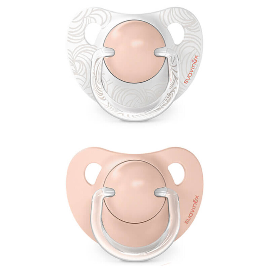Suavinex Dreams, anatomical dummy, silicone, peach, 0-6 months, 2 pieces