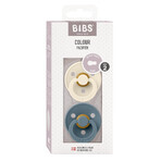 Bibs Colour, pacifier, rubber, round, size 2, Ivory & Petrol, from 6 months, 2 pieces Bibs Colour, pacifier, rubber, round, size 2, Ivory & Petrol, from 6 months, 2 pieces