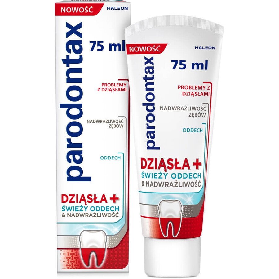 Parodontax, toothpaste, gums + fresh breath and sensitivity, 75 ml