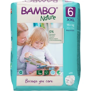 Bambo Nature, Wegwerfwindeln, Größe 6, 16+ kg, 20 Stück