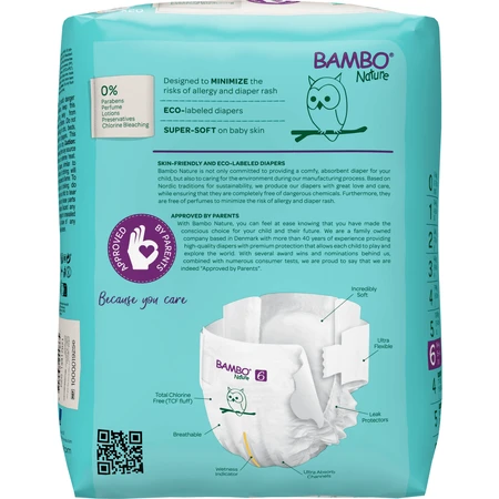 Bambo Nature, Wegwerfwindeln, Größe 6, 16+ kg, 20 Stück