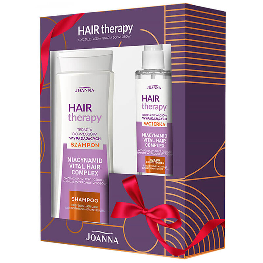 Joanna Hair Therapy Set, shampoo for hair loss, 300 ml + hair loss scrub, 100 ml
